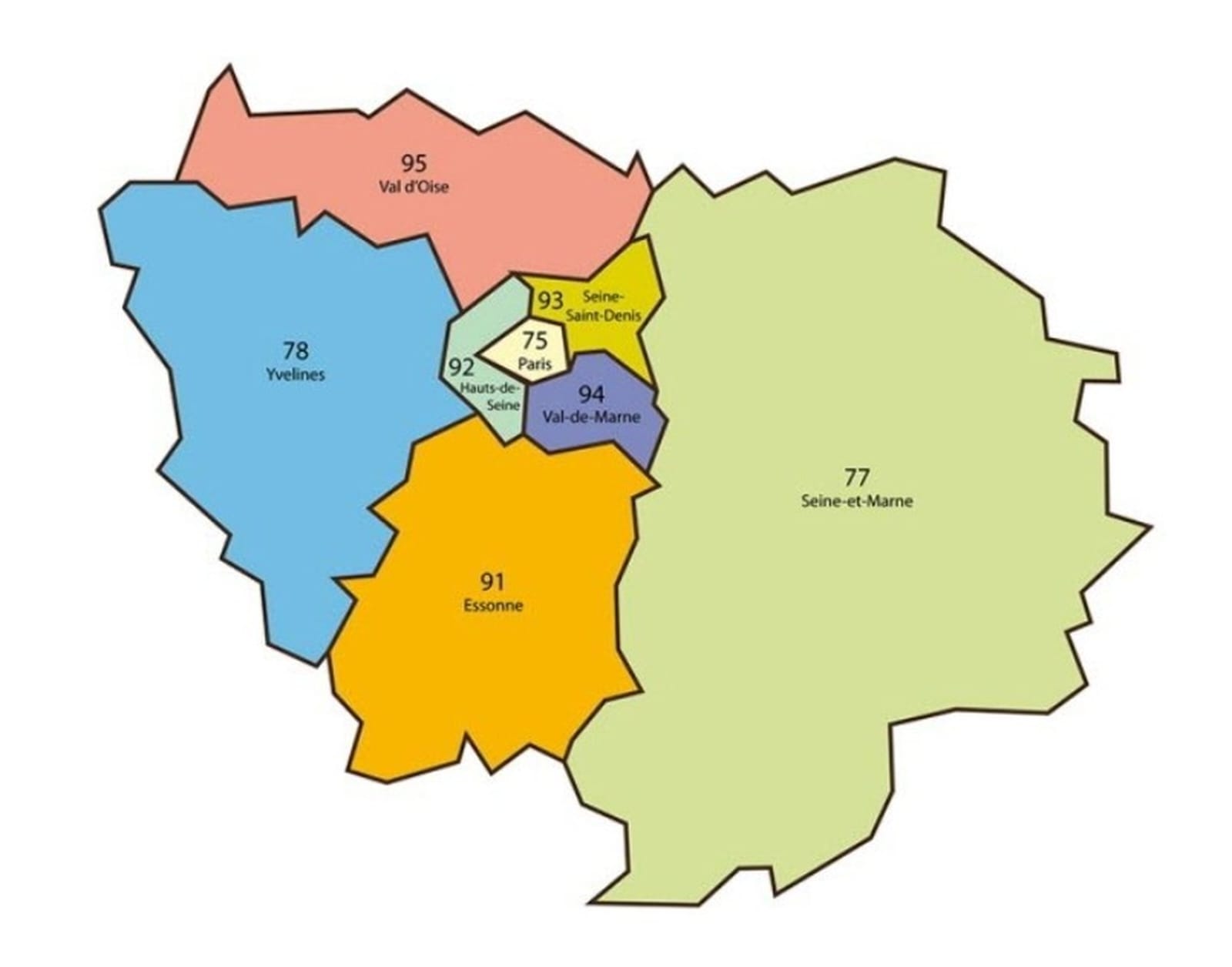 Carte de l'Île-de-France